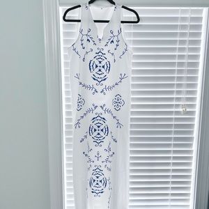 NEW White Mediterranean Dress Medium